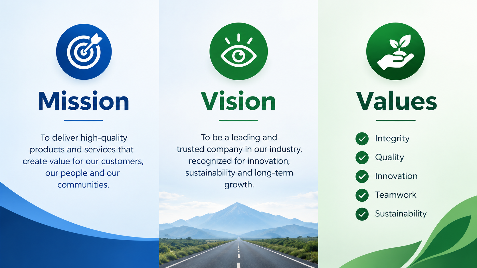 Mission Vision and Values